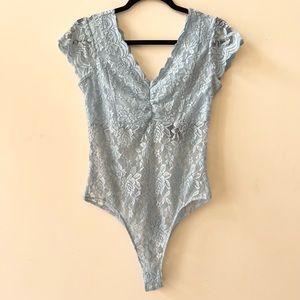 Light Blue Lace Bodysuit